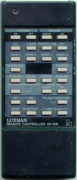 Replacement remote for Luxman F105, 01E03143S01