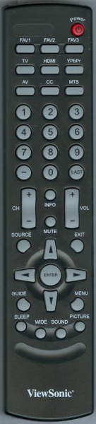 Replacement remote for Viewsonic VT1900LED, VS132311M, VT3745, VT3245