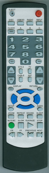 Replacement remote for Concertone ZX700, ZX800