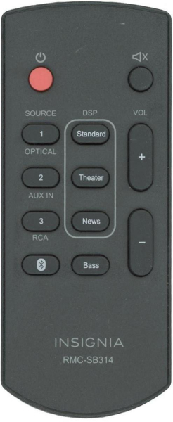 Replacement remote for Insignia RM-CSB314, NS-SB314