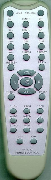 Replacement remote for Divinci Sound DV7010