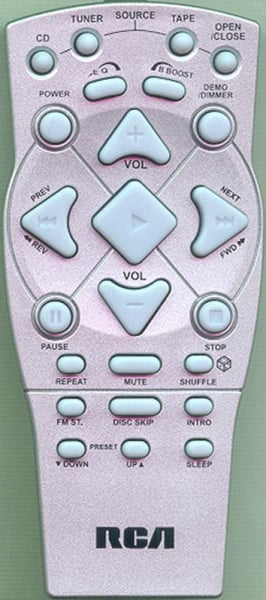 Replacement remote for Rca RS2600, 257350, RS2611