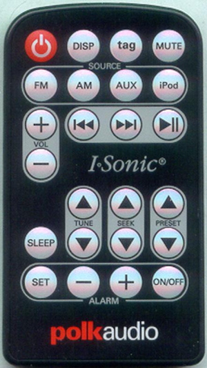 Replacement remote for Polk RE11951, ES2, ISONIC ES2