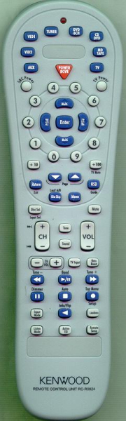 Replacement remote for Kenwood VR716, VR707A, RCR0824, HTB406