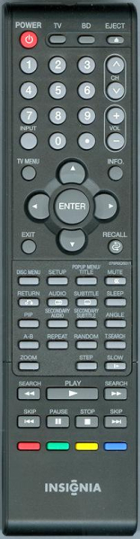 Replacement remote for Insignia 076R0QS011, NSLBD32X10A