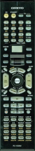 Replacement remote for Onkyo RC-558M, TX-NR1000, TX-NR5000E