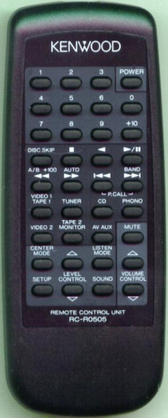 Replacement remote for Kenwood HTB200, KRV6090, RC-R0505