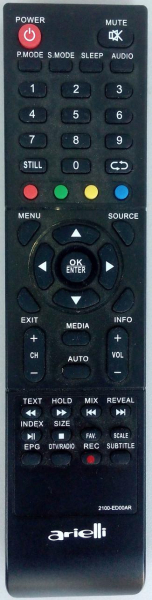 Replacement remote control for Arielli 2100-ED00AU TV