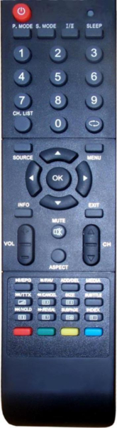Replacement remote control for Sweex TV126