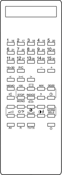 Replacement remote control for Orion 612VT-25A PLANUM