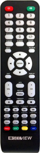 Replacement remote control for Prima LED3212FHDDVD