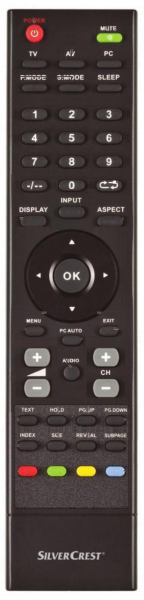 Replacement remote control for Silvercrest LT1510