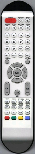 Replacement remote control for Voxson VGTV