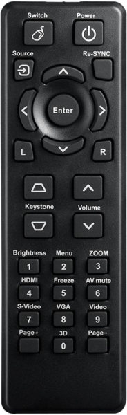 Replacement remote control for Optoma ES551