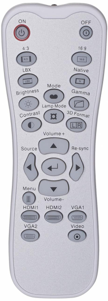 Replacement remote control for Optoma BR-3067B