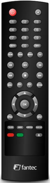 Replacement remote control for Fantec RAY PLAY U3