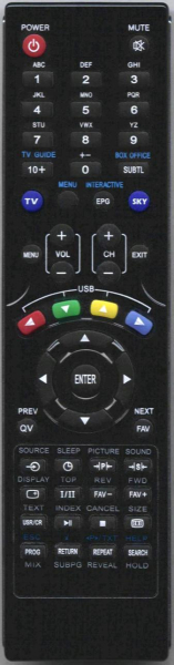 Replacement remote control for Blueh 19-LCDTV