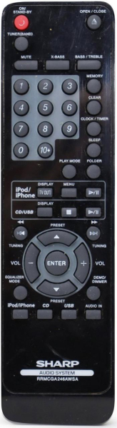 Replacement remote for Sharp XL-DH259P