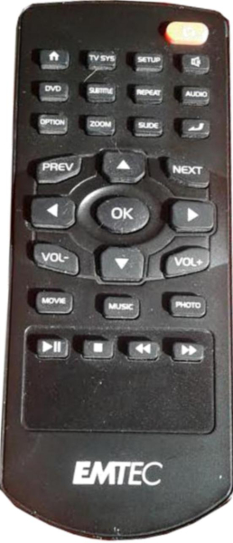 Replacement remote control for Emtec MOVIE CUBE-K220