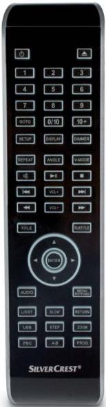 Replacement remote control for Silvercrest SHDP-5.1A1