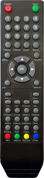 Replacement remote control for Tlg E-TV19