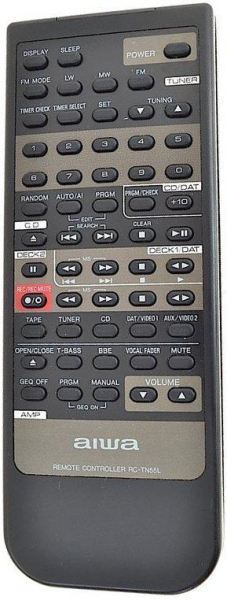 Replacement remote control for Aiwa NSX-D55
