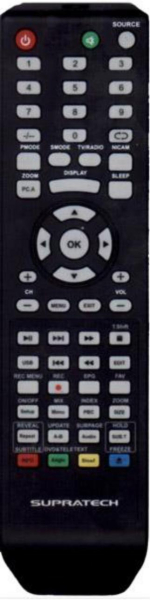 Replacement remote control for Supratech SUPRAVISION-HERA S1503DVT