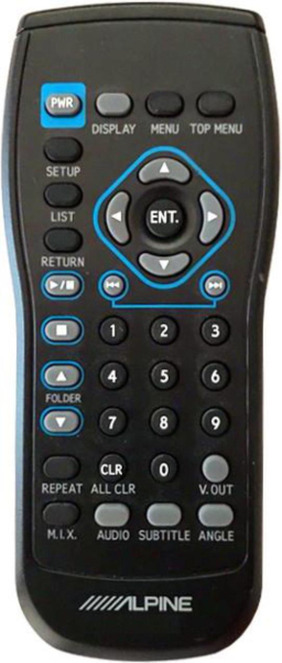 Replacement remote for Alpine RUE4201, DVE5207, DVA5210, 01T75472Y01