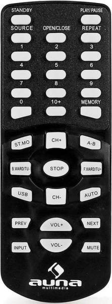 Replacement remote control for Auna AV2CD608BT