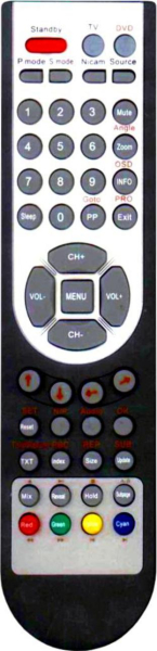 Replacement remote control for Supratech SUPRAVISION-ORION S1501DV(DVD)