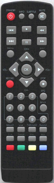 Replacement remote control for Golden Media MANIA-810