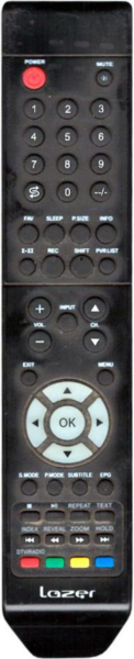 Replacement remote control for Lazer LEDDTV1526B