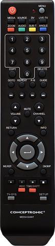 Replacement remote control for Conceptronic CM3PVRD MULTIMEDIA