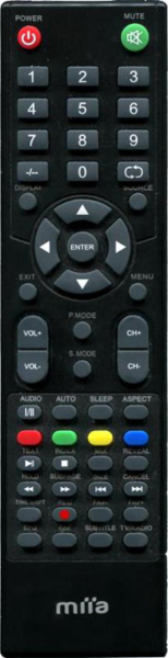 Replacement remote control for Miia MTV-B20LEHD-0