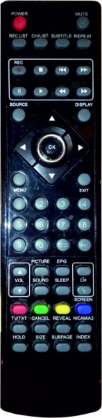 Replacement remote control for Q-media QLE26D11HM4-TL