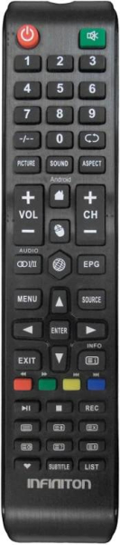 Replacement remote control for Infiniton INTV-32M302