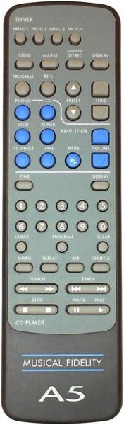Replacement remote control for Musical Fidelity X-RAY V3