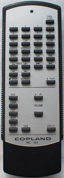 Replacement remote control for Copland RC-101
