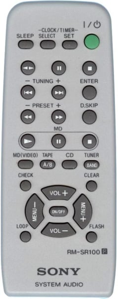 Replacement remote control for Sony SS-BX5