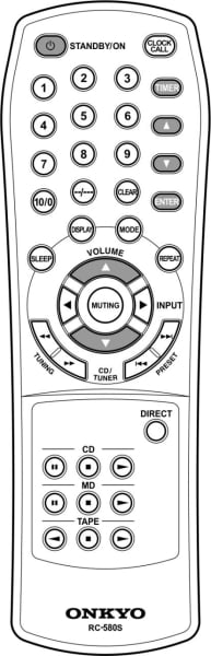 Replacement remote control for Onkyo CS-220