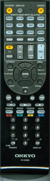 Replacement remote control for Onkyo TX-SR444