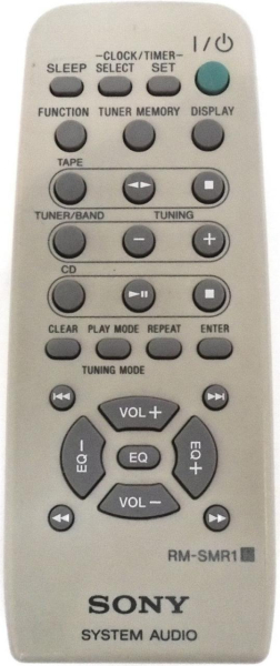 Replacement remote control for Sony CMT-CPX1