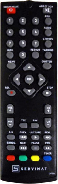 Replacement remote control for Line@tech COLORADO BOX HD