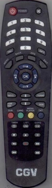 Replacement remote control for Essentielb CONSENTIUM HD