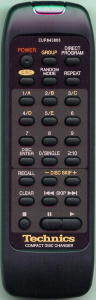 Replacement remote control for Technics EUR643808
