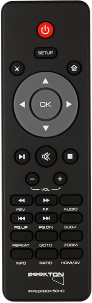 Replacement remote control for Peekton PEEKBOX50HD