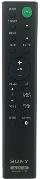 Replacement remote control for Sony RMT-AH101U
