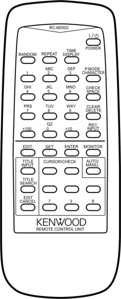 Replacement remote control for Kenwood DM-S500