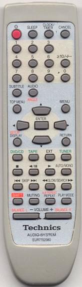 Replacement remote control for Technics SA-EH770EG