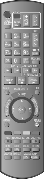 Replacement remote control for Panasonic DMR-XW390